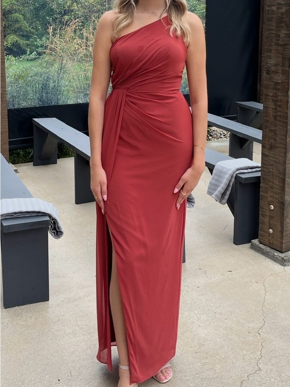 Azazie Bridesmaid Dress in Terracotta